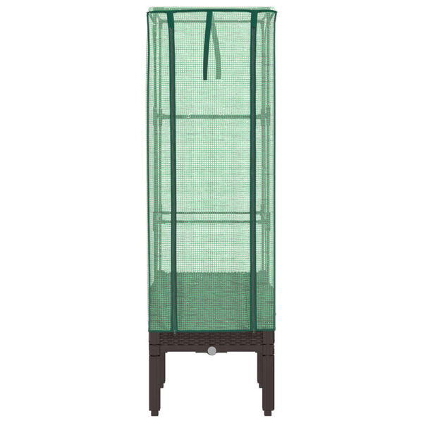 vidaXL Pakelta lysvė su &scaron;iltnamio dangčiu, 40x40x140cm