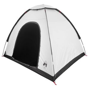 vidaXL Kempingo palapinė 2 asmeniui Balta Tamsinanti Acier P/Taffeta