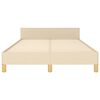 vidaXL Lovos rėmas be čiužinio, kreminis, 120x190cm, audinys