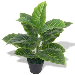 vidaXL Dirbtinis taras su vazonu, 45 cm, žalias