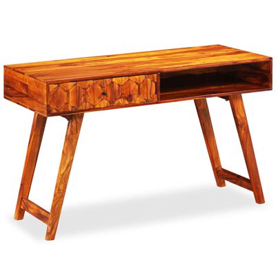 vidaXL Rašomasis stalas, rausvosios dalbergijos mediena, 118x50x76cm