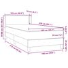 vidaXL Box Spring Lova su čiužiniu Juodas 100x210 cm aksomas