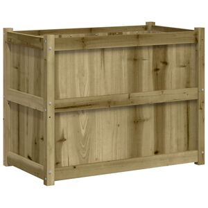 vidaXL Sodo lovelis, 90x50x70cm, impregnuota pu&scaron;ies mediena