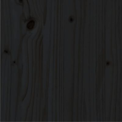 vidaXL Lovos rėmas, juodas, 140x190cm, pušies medienos masyvas
