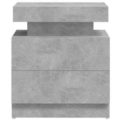 vidaXL Naktinė spintelė, betono pilkos spalvos, 45x35x52cm, MDP