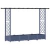 vidaXL Pakeltas lovas su trelėmis ir stogu Pilka 203 x 40 x 123 cm PP