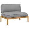 vidaXL Sofos komplektas Pilka 120 x 92 x 69 cm Kietos akacijos mediena