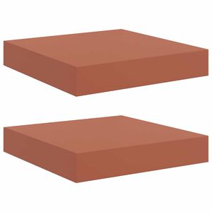vidaXL Sieninė lentyna 2 vnt. Raudona 23 x 23,5 x 3,8 cm