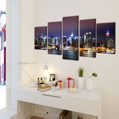 Fotopaveikslas "Niujorko Kontūrai" ant Drobės 100 x 50 cm