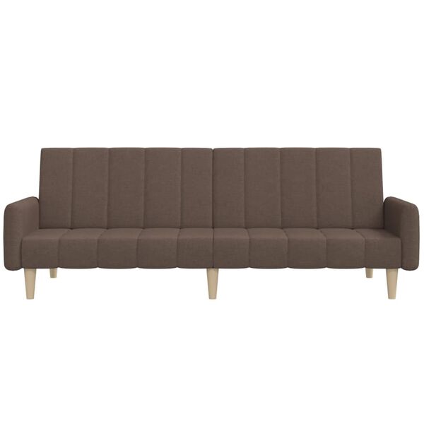 vidaXL Dvivietė sofa-lova, taupe spalvos, audinys