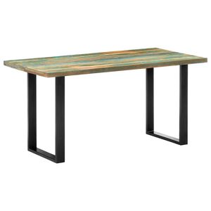 vidaXL Valgomojo stalas, 160x80x75cm, perdirbtos medienos masyvas