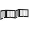 vidaXL Sulankstomi &scaron;unų vartai su stovais 4 pcs Juodojo ąžuolo 401 cm