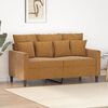 vidaXL Dvivietė sofa, rudos spalvos, 120cm, aksomas