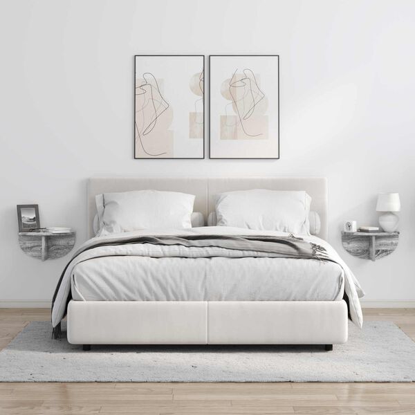 vidaXL Sieninė lentyna Pilkas Sonoma 38 x 19 x 19 cm Apdirbta mediena