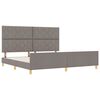 vidaXL Lovos rėmas su galvūgalio Taupe 200 x 200 cm audinys