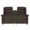 vidaXL Dvivietis atlošiamas masažinis krėslas, rudas