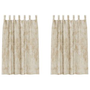 vidaXL Aksominio tipo užuolaidos 2 vnt. Kreminė 175 x 140 cm Aksomas