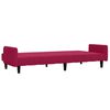 vidaXL Dvivietė sofa-lova, raudonojo vyno spalvos, aksomas