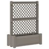 vidaXL Didelis vazonas su treliu Pilka 99,5 x 43 x 133,5 PP