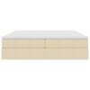 vidaXL Lova su daiktų laikymo vieta ir čiužiniu Kreminė 180 x 200 cm