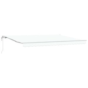 vidaXL I&scaron;traukiama markizė Balta 450 &times; 350 cm Audinys ir aliuminis