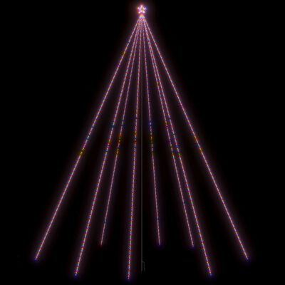 vidaXL Kalėdų eglutės girlianda, 1300 įvairiaspalvių LED lempučių, 8m
