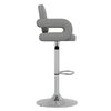vidaXL Baro taburetės, 2vnt., pilkos spalvos, dirbtinė oda