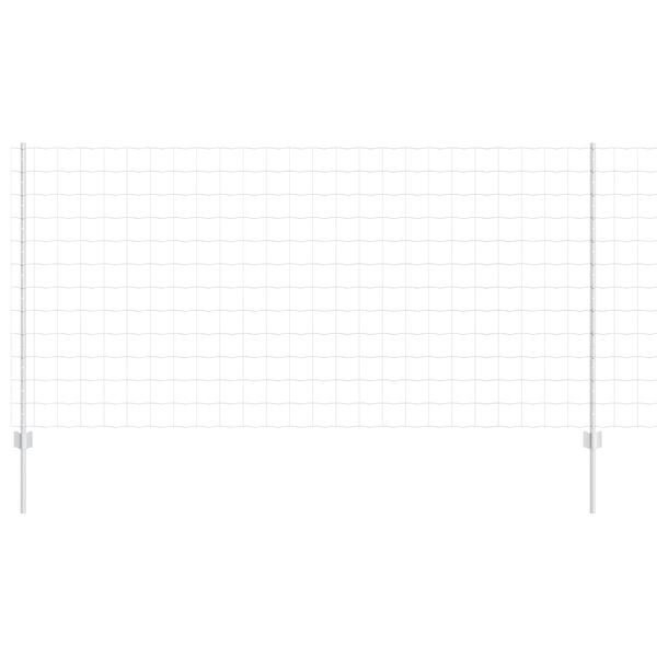 vidaXL Tvora su stulpais Sidabro 1,2 x 10 m Plienas