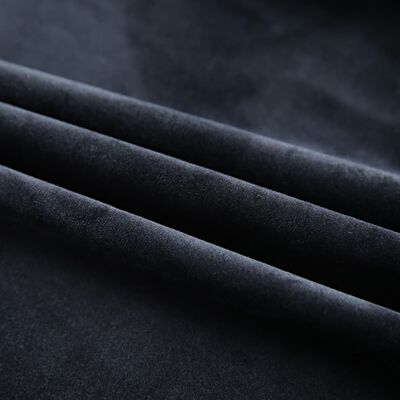 vidaXL Naktinės užuolaidos, 2 vnt., juodos spalvos, 140x175cm, aksomas