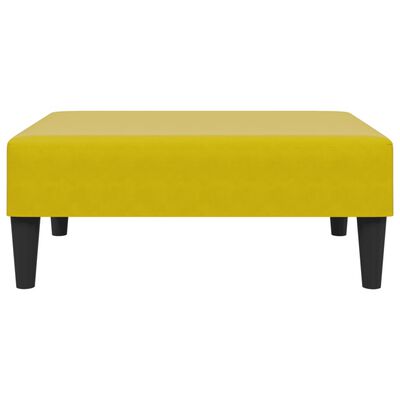 vidaXL Dvivietė sofa-lova su pakoja, geltonos spalvos, aksomas