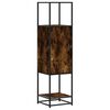 vidaXL Highboard Rūkytas ąžuolas 35,5x35x139 cm Mediena ir metalas