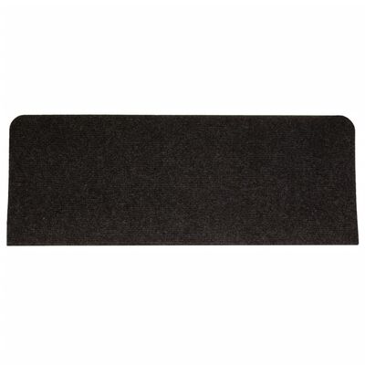 vidaXL Lipnūs laiptų kilimėliai, 15vnt., juodos spalvos, 65x24,5x3,5cm