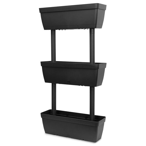 vidaXL Sodo loveliai, 3vnt., antracito spalvos, 100cm