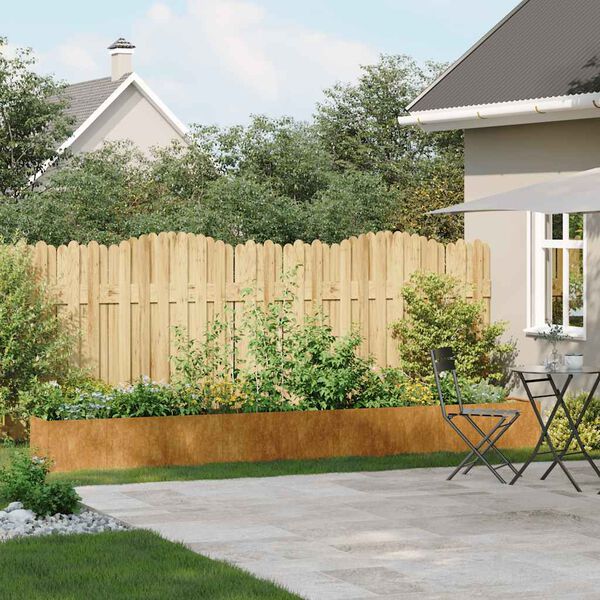 vidaXL Lovelis, rūdžių, 360x40x40cm, oro sąlygoms atsparus plienas