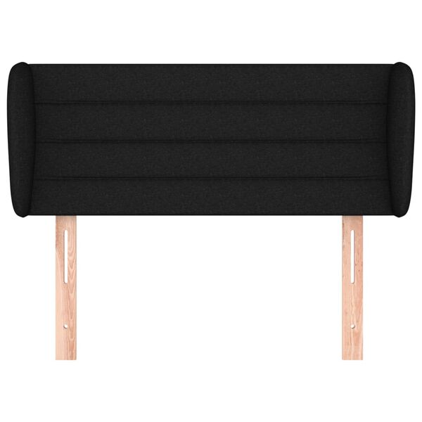 vidaXL Galvūgalis su auselėmis, juodos spalvos,83x23x78/88 cm, audinys