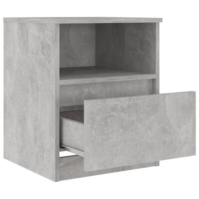 vidaXL Naktinės spintelės, 2vnt., betono, 40x40x50cm, apdirbta mediena