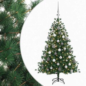 vidaXL Dirbtinė kalėdinė eglutė su rutuliuku 120 cm 150 LED