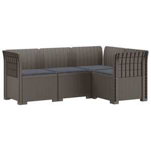 vidaXL 4-vietė Sodo Sofa Su Pagalvėlėmis Rattano I&scaron;vaizda PP