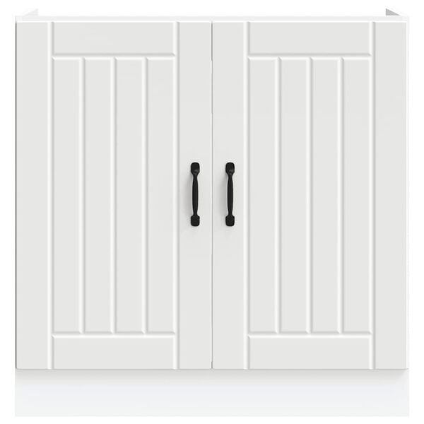 vidaXL kriauklės pagrindo spintelė "Lucca" balta inžinierinė mediena