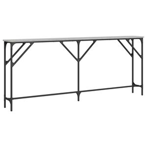 vidaXL Konsolinis staliukas, pilkas, 180x23x75cm, apdirbta mediena