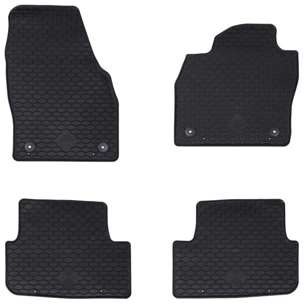 vidaXL Automobilių kilimėlis 4 pcs Juodas Guma