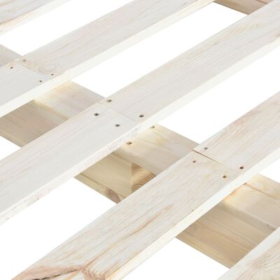 vidaXL Lovos rėmas iš palečių, 200x200 cm, pušies medienos masyvas