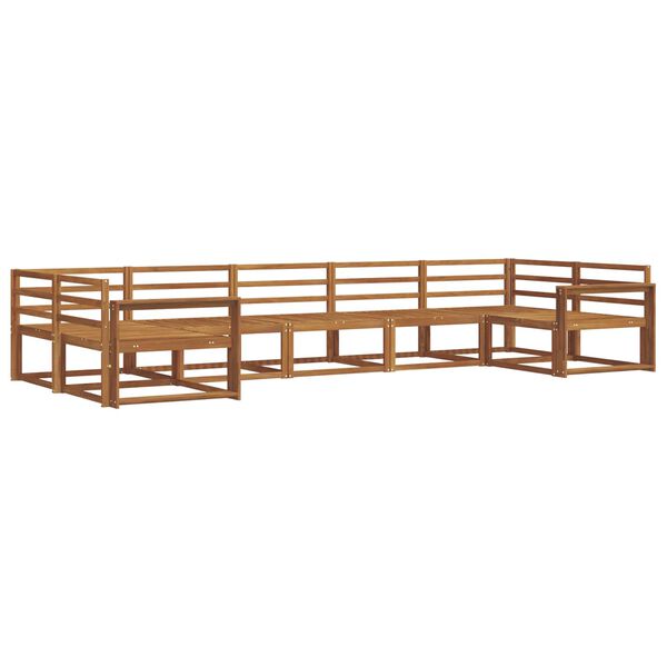 vidaXL Lauko sofos komplektas 7 pcs Natūrali Kietos akacijos mediena