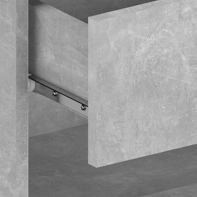 vidaXL Prie sienos montuojama naktinė spintelė, betono pilkos spalvos