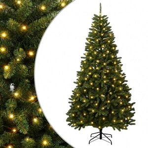 vidaXL Dirbtinė Sulankstoma Kalėdų Eglutė 240 cm 600 LED &Scaron;ilta balta