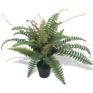 vidaXL Dirbtinis papartis su vazonu, 60 cm, žalias
