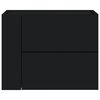 vidaXL Sieninė naktinė spintelė, juodos spalvos, 45x30x35cm