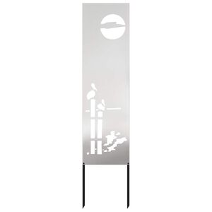vidaXL Sodo privatumo ekranas Sidabro 32 x 140 cm Nerūdijantis plienas
