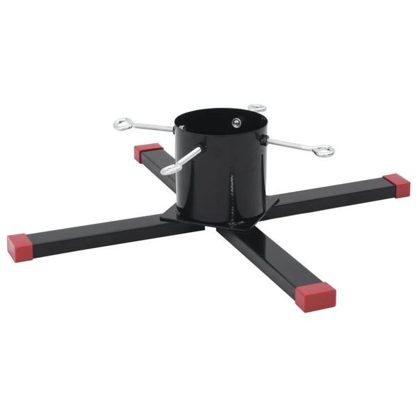 vidaXL Kalėdų eglutės stovas, juodos spalvos, 61x61x15,5cm