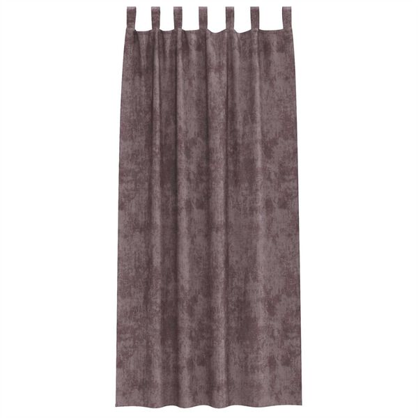 vidaXL Aksominio tipo užuolaidos 2 pcs Ruda 260 x 140 cm Aksomas